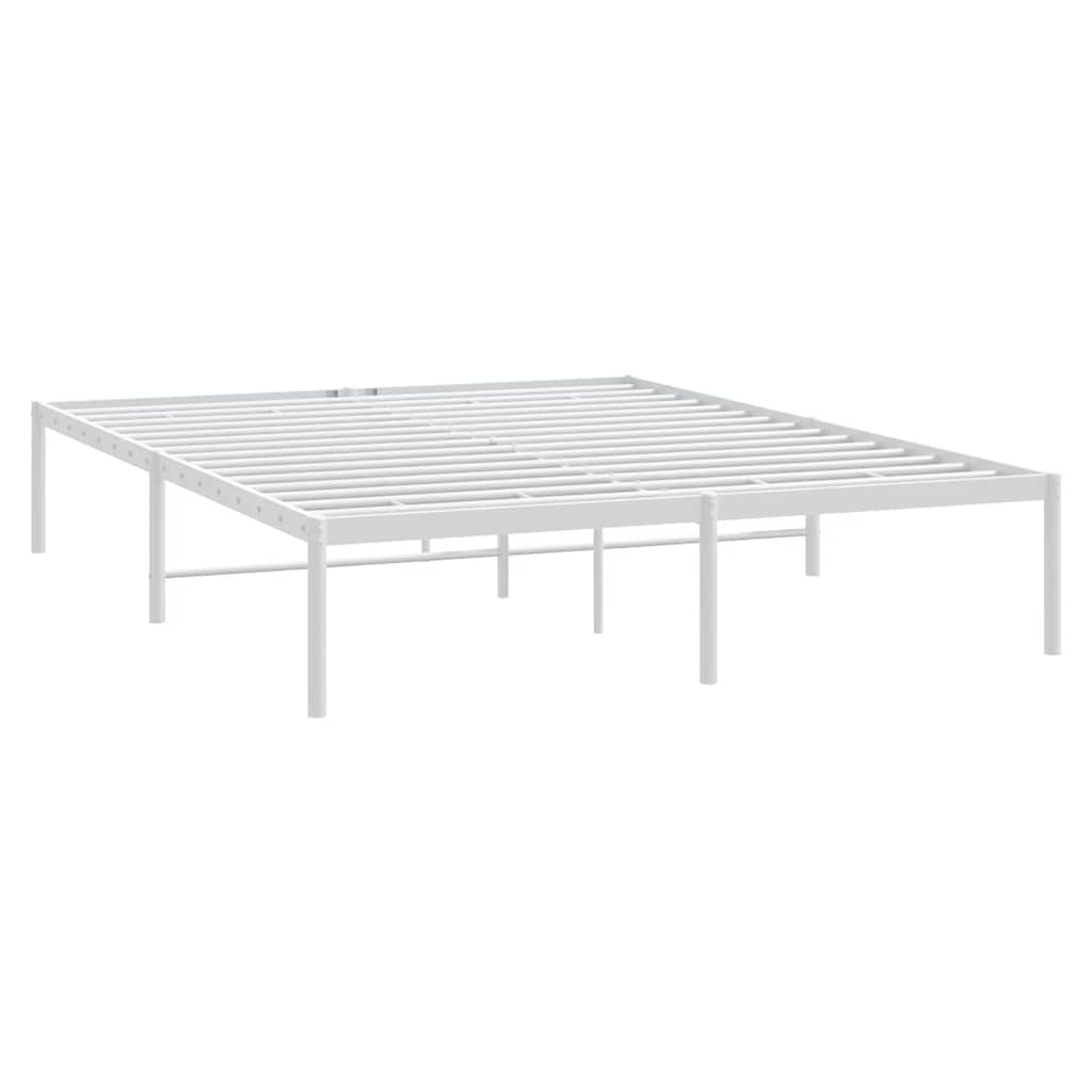 Metalni okvir za krevet bijeli 140 x 200 cm