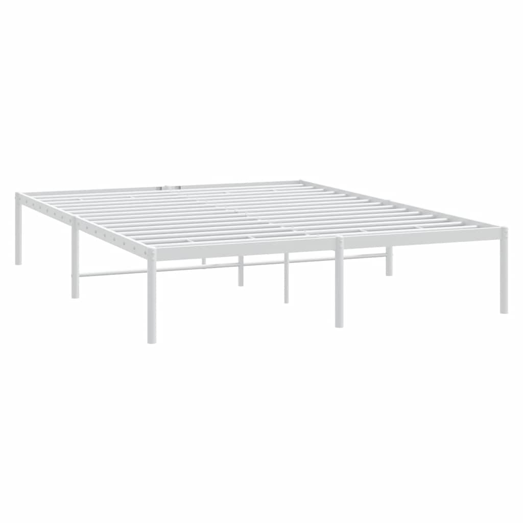 Metalni okvir za krevet bijeli 150x200 cm
