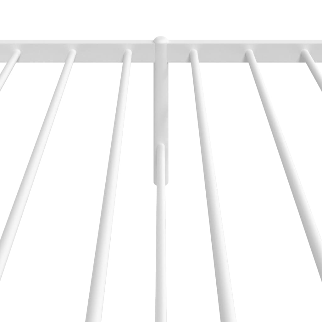 Metalni okvir za krevet s uzglavljem bijeli 107x203 cm