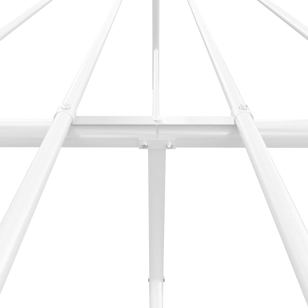 Metalni okvir za krevet s uzglavljem bijeli 183x213 cm