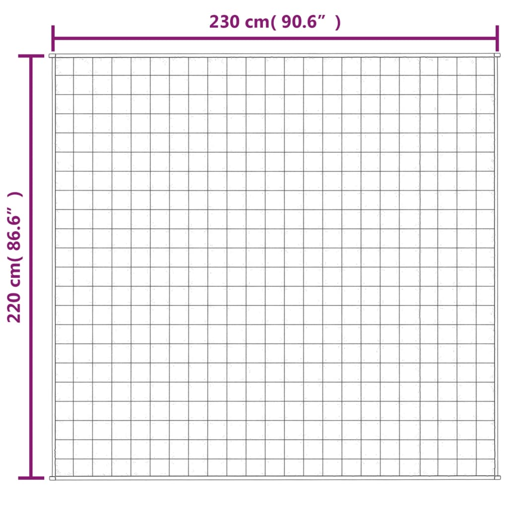 Teška deka siva 220x230 cm 11 kg od tkanine