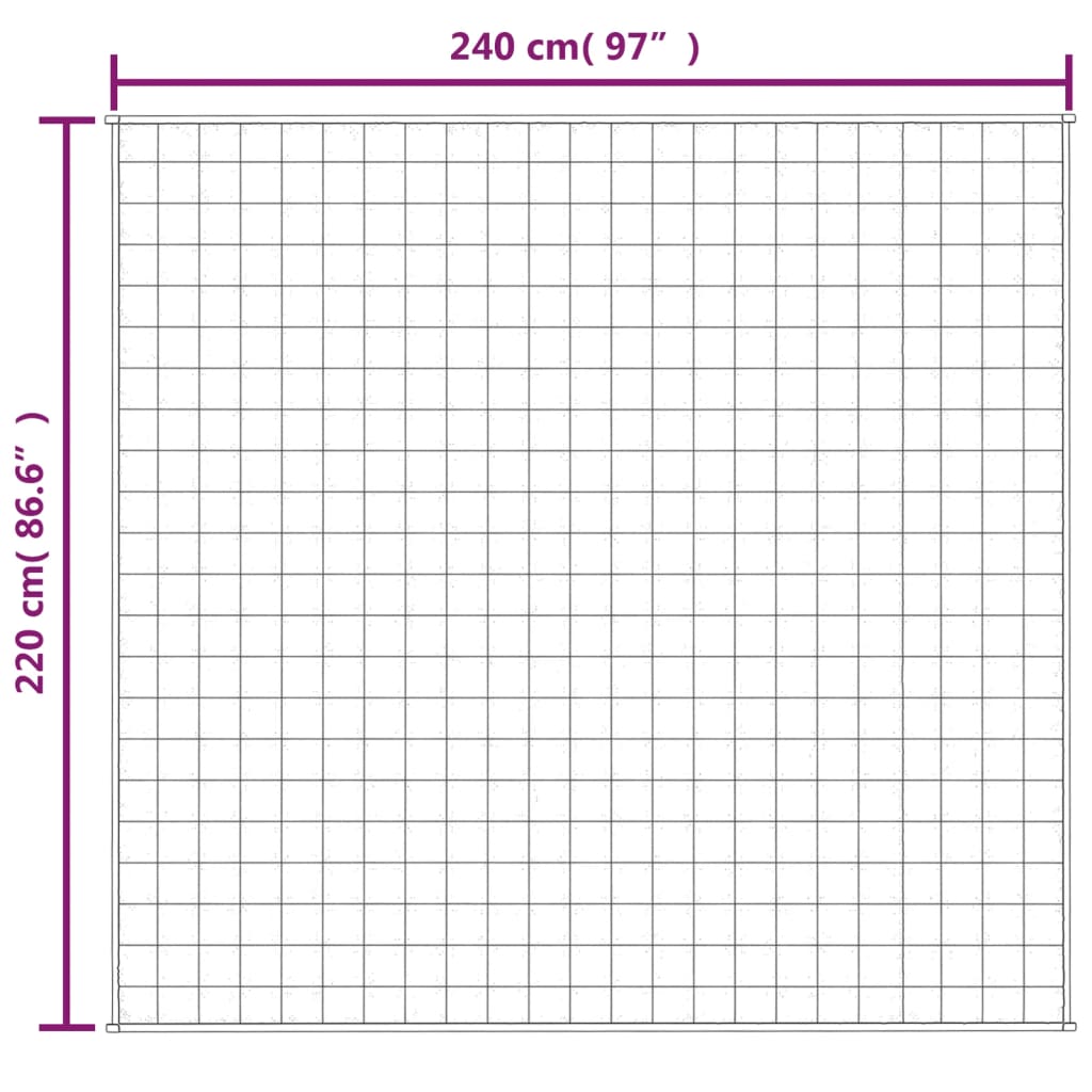 Teška deka siva 220x240 cm 11 kg od tkanine