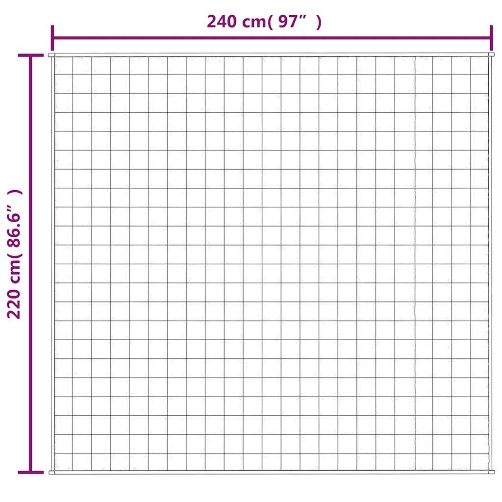Teška deka siva 220x240 cm 15 kg od tkanine