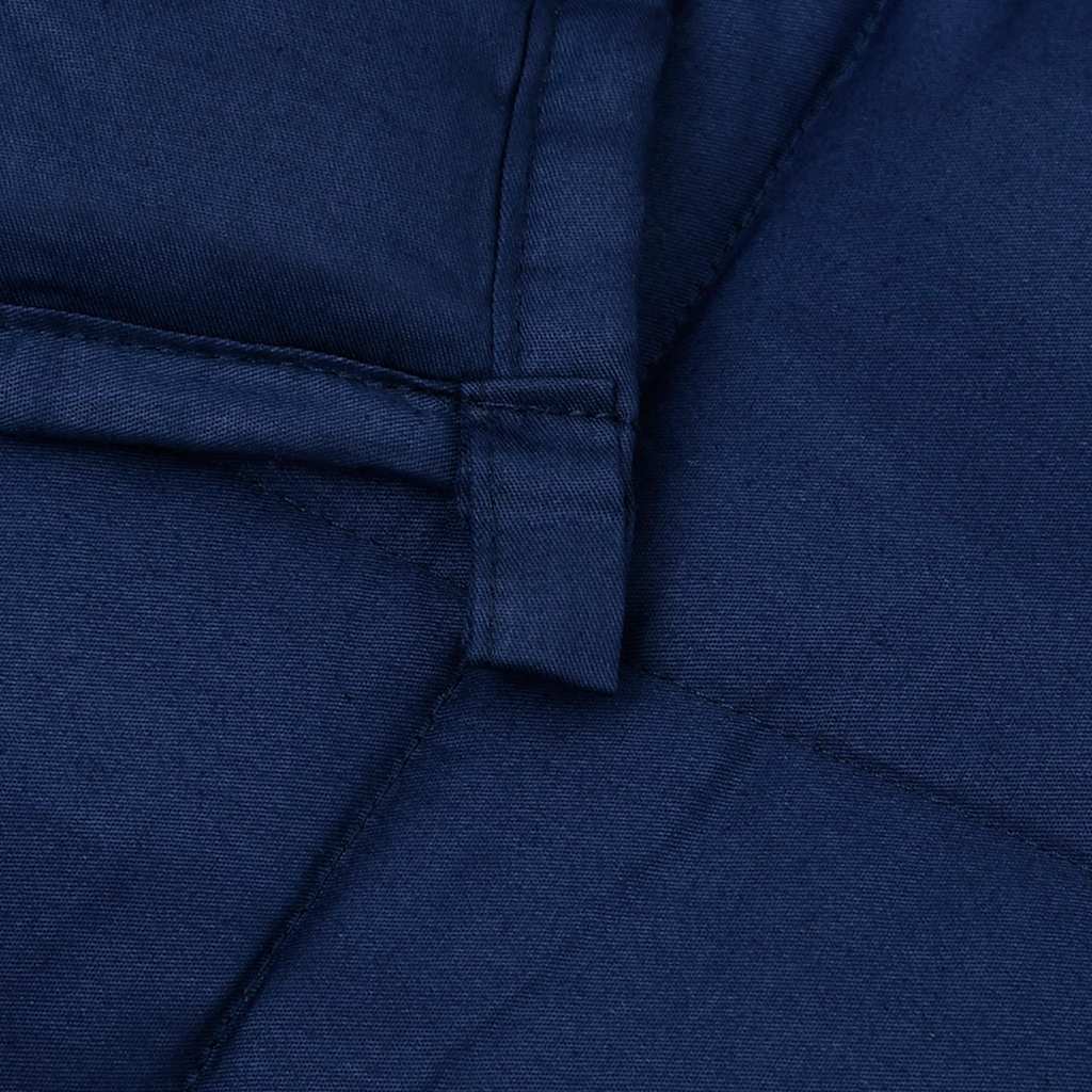 Teška deka plava 200x220 cm 9 kg od tkanine