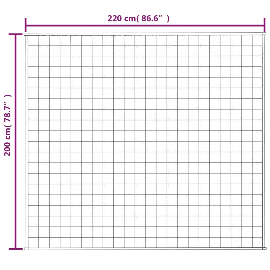 Teška deka plava 200x220 cm 13 kg od tkanine
