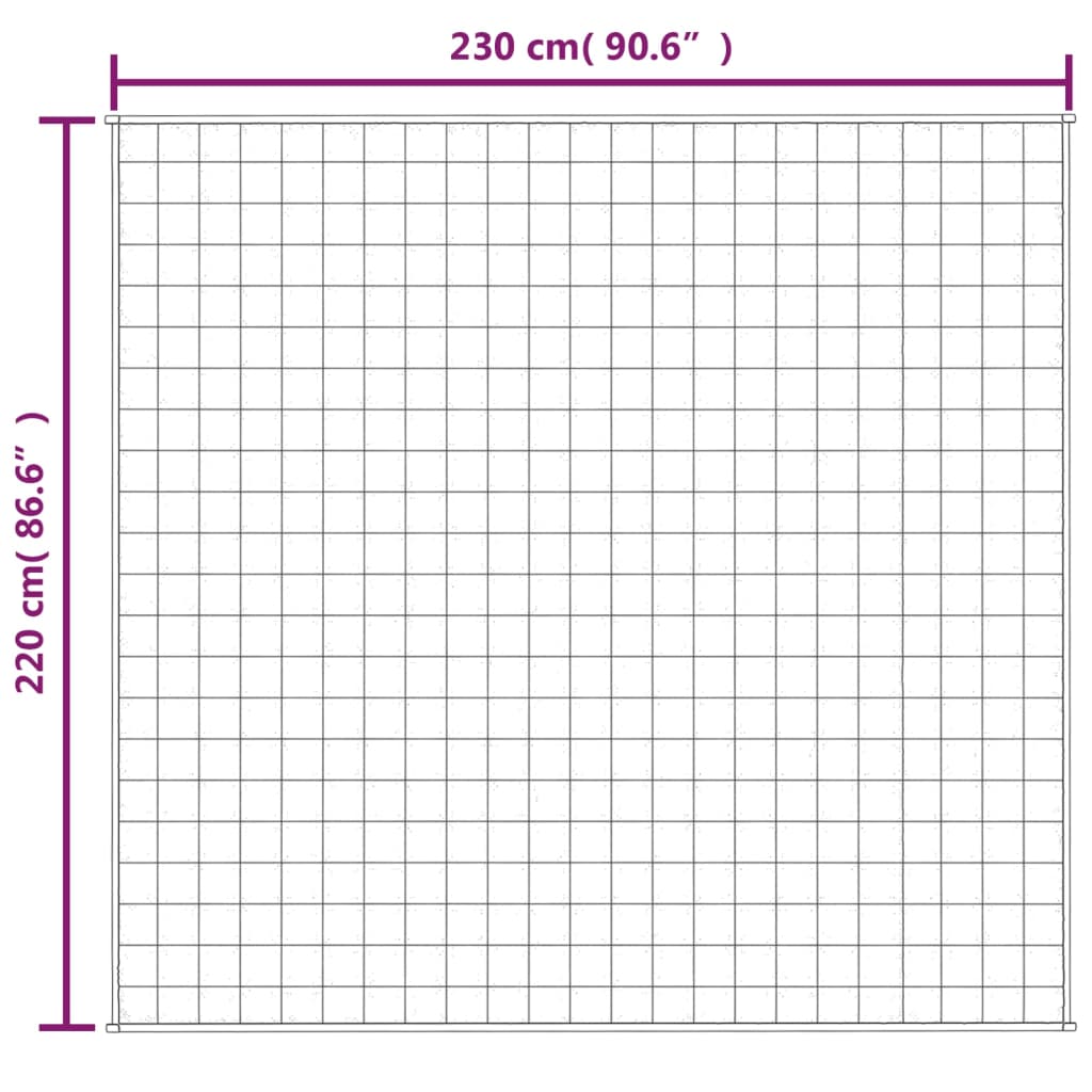 Teška deka plava 220x230 cm 11 kg od tkanine