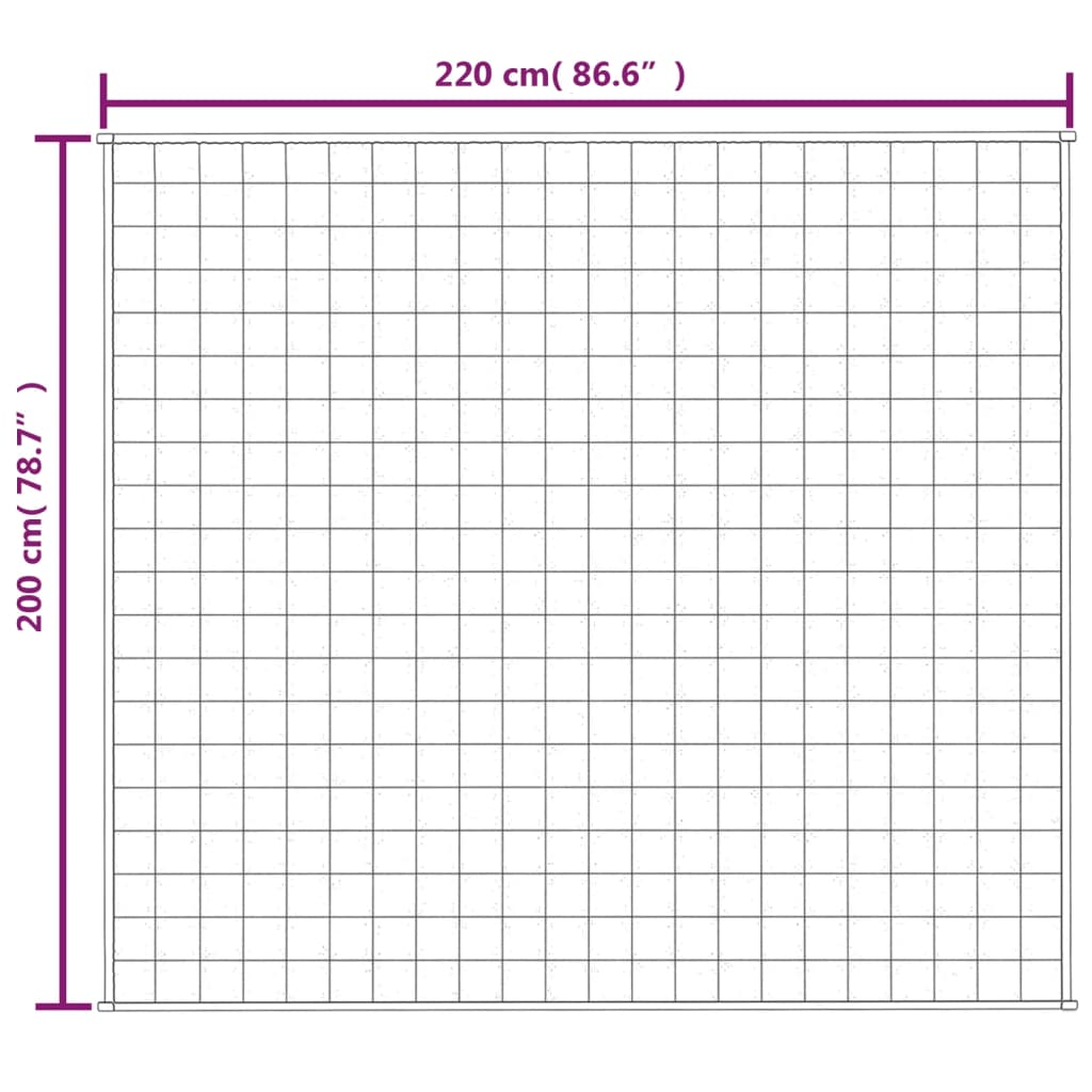 Teška deka svijetla krem 200x220 cm 13 kg od tkanine