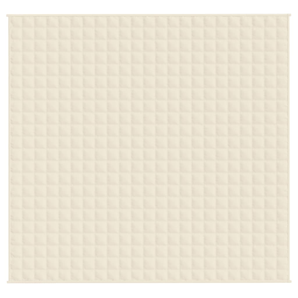 Teška deka svijetla krem 220x230 cm 15 kg od tkanine