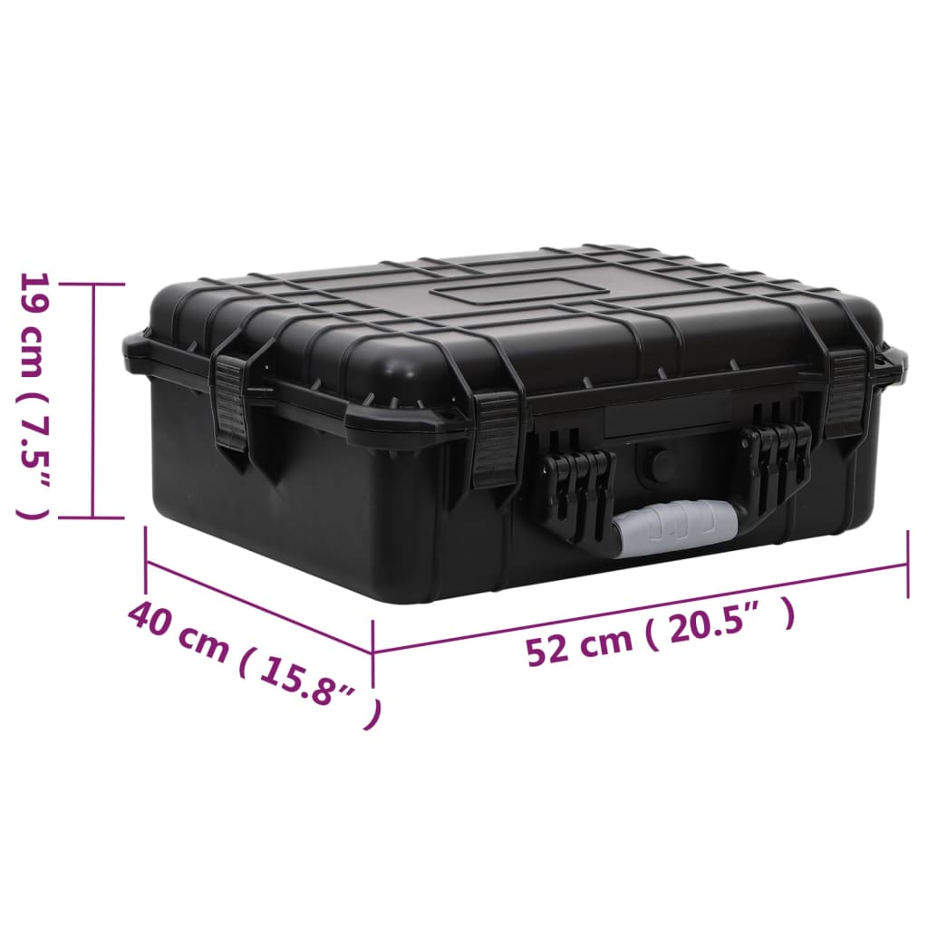 Prijenosni kovčeg crni 52x40x19 cm od PP-a