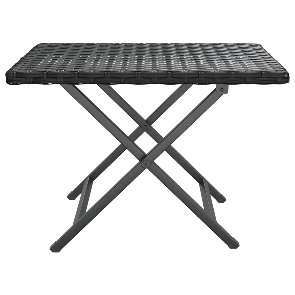 Sklopivi stol crni 45 x 35 x 32 cm od poliratana
