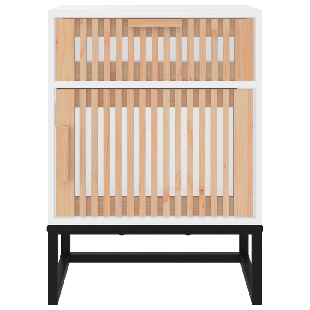 Noćni ormarići 2 kom bijeli 40 x 30 x 55,5 cm od drva i željeza