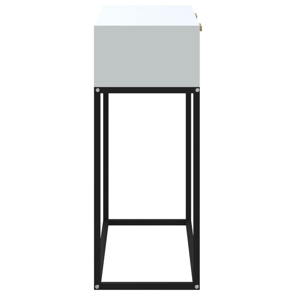 Konzolni stol bijeli 80x30x75 cm konstruirano drvo i željezo