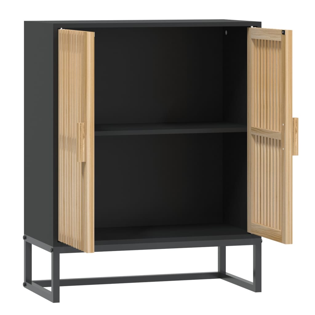 Komoda crna 60 x 30 x 75 cm od konstruiranog drva