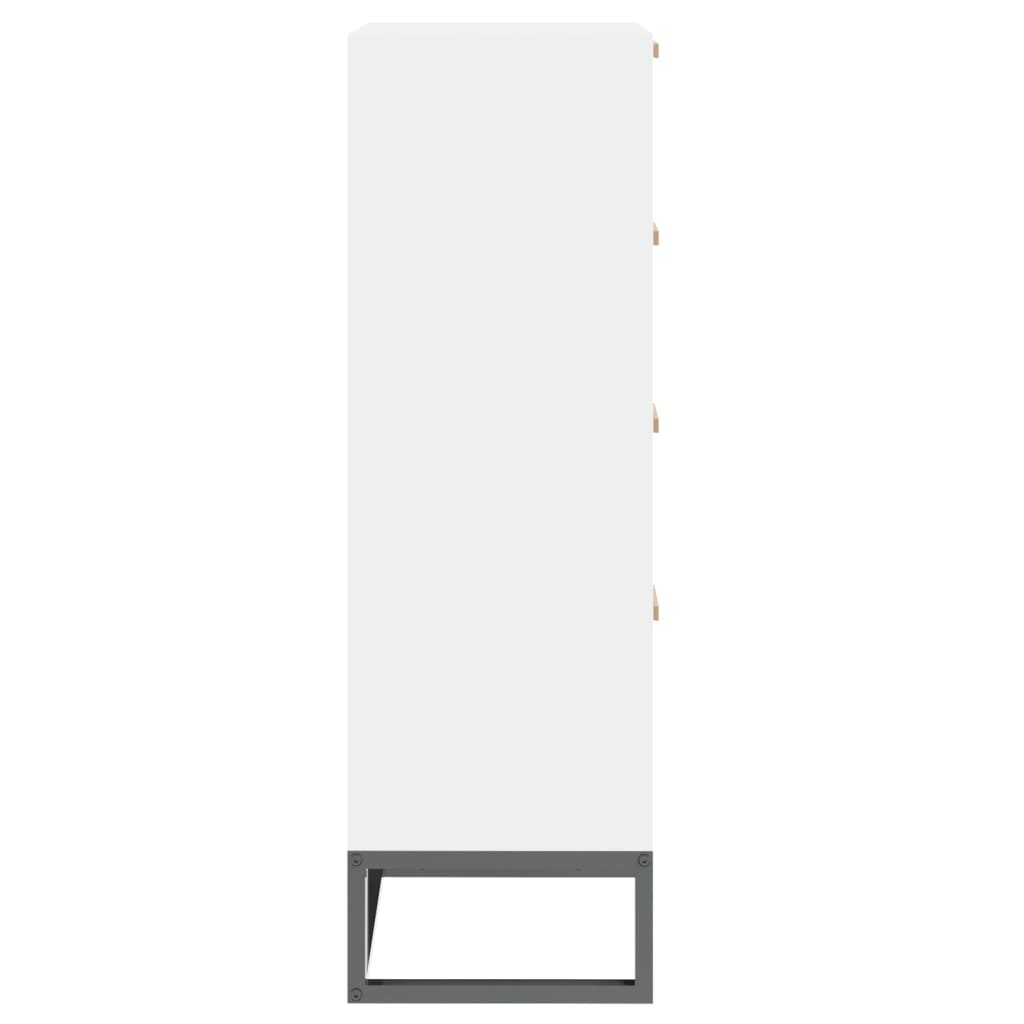 Visoka komoda bijela 40 x 30 x 95 cm od konstruiranog drva