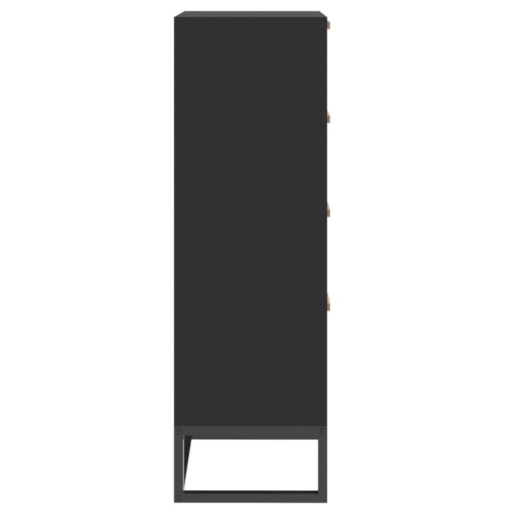 Visoka komoda crna 40 x 30 x 95 cm od konstruiranog drva