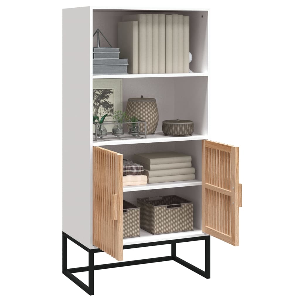 Visoka komoda bijela 60 x 35 x 125 cm od konstruiranog drva