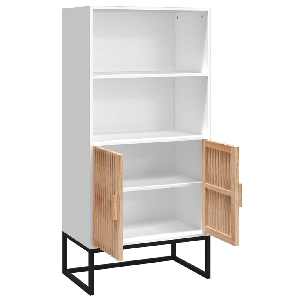 Visoka komoda bijela 60 x 35 x 125 cm od konstruiranog drva