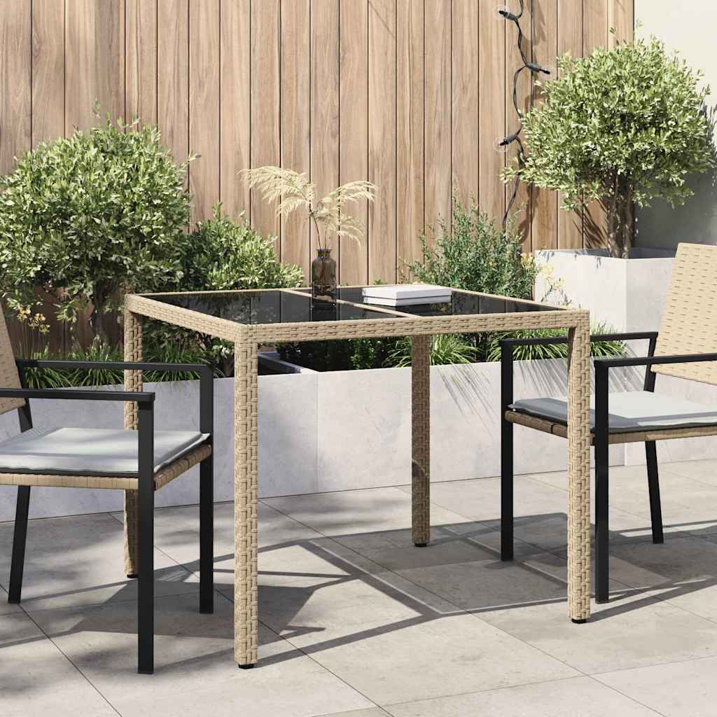 Stol za vrt Bež 90 x 90 x 75 cm poliratan