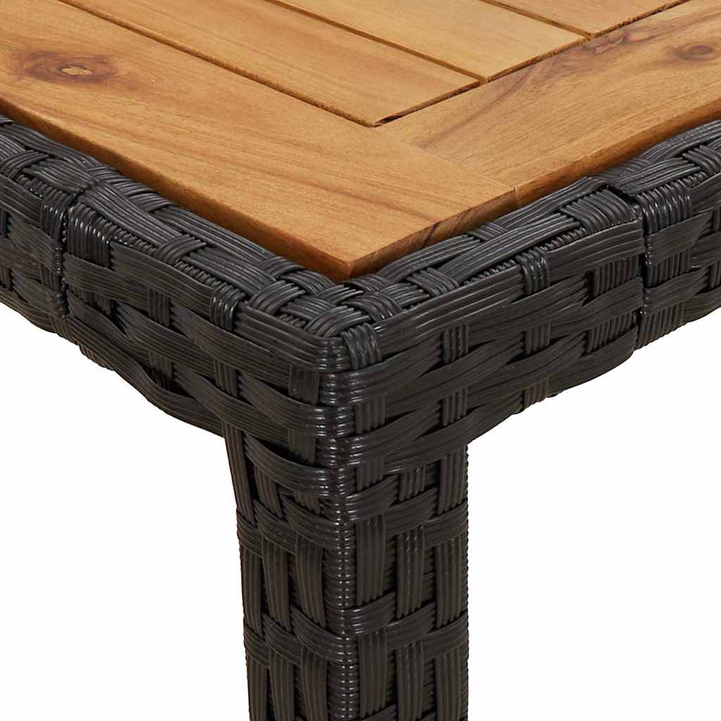 Stol za vrt Crna 90 x 90 x 75 cm poliratan