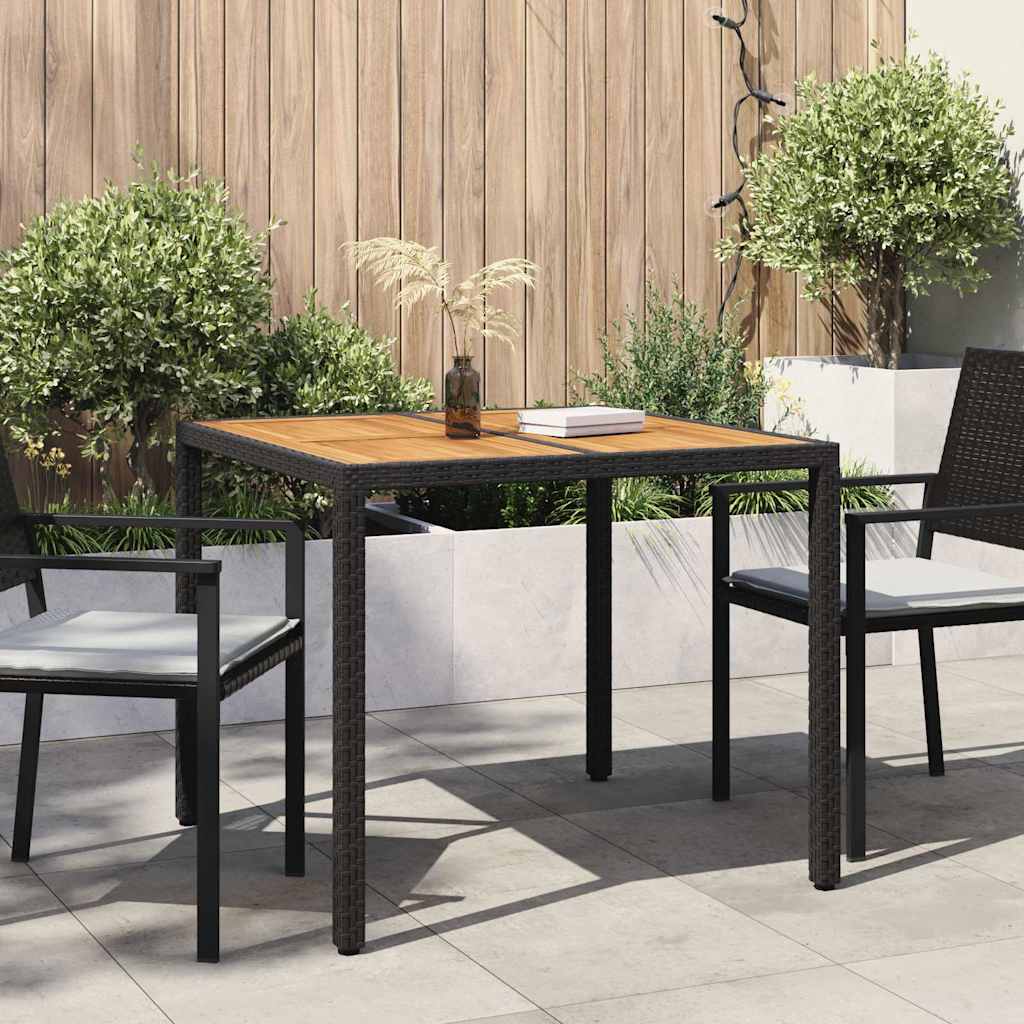 Stol za vrt Crna 90 x 90 x 75 cm poliratan
