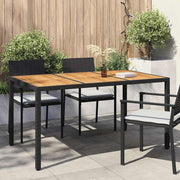 Stol za vrt Crna 150 x 90 x 75 cm poliratan