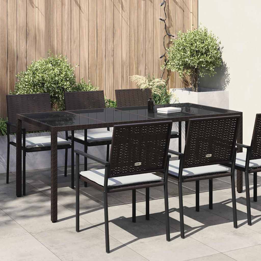 Stol za vrt Smeđa 190 x 90 x 75 cm poliratan