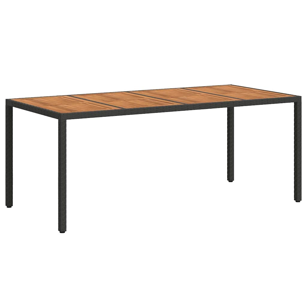 Stol za vrt Crna 190 x 90 x 75 cm poliratan