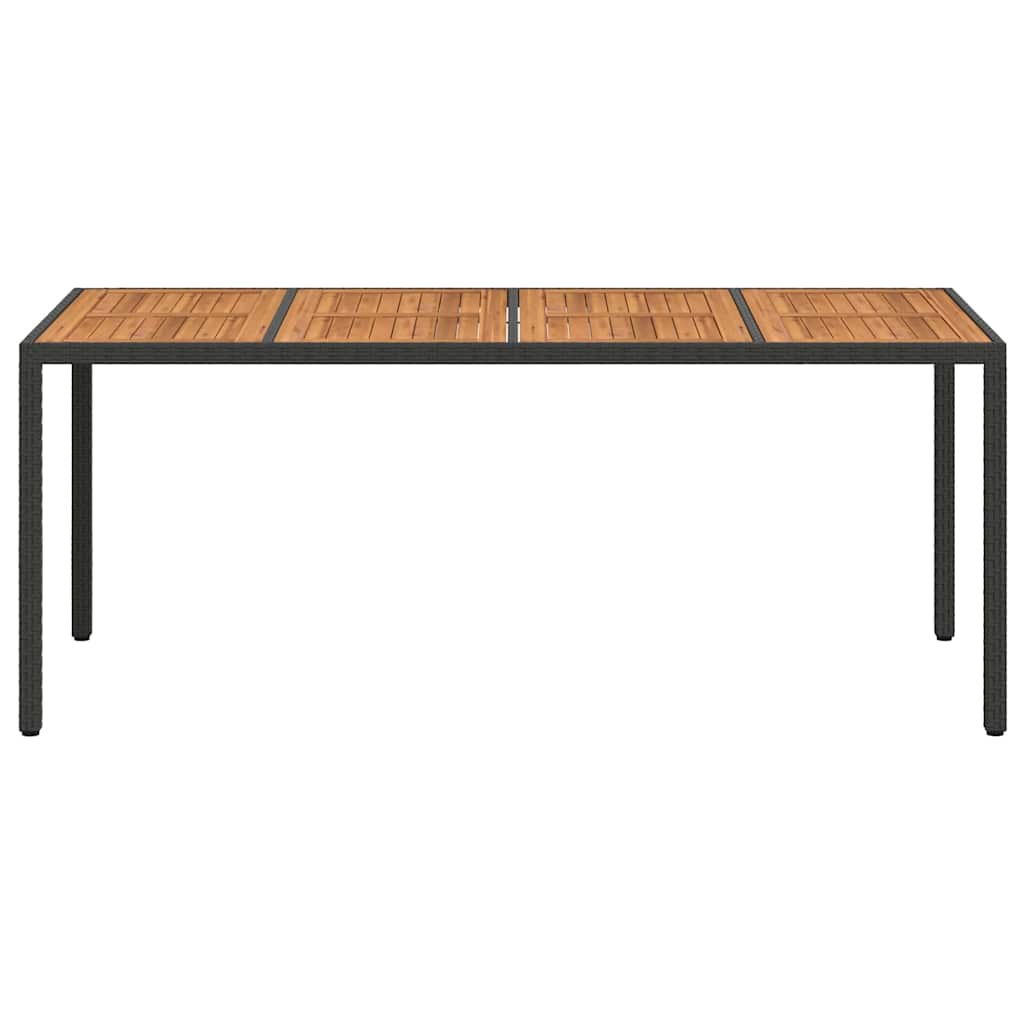Stol za vrt Crna 190 x 90 x 75 cm poliratan