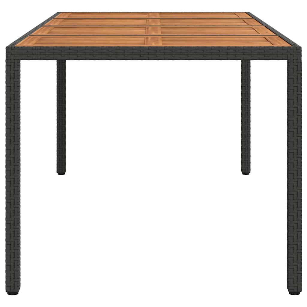 Stol za vrt Crna 190 x 90 x 75 cm poliratan