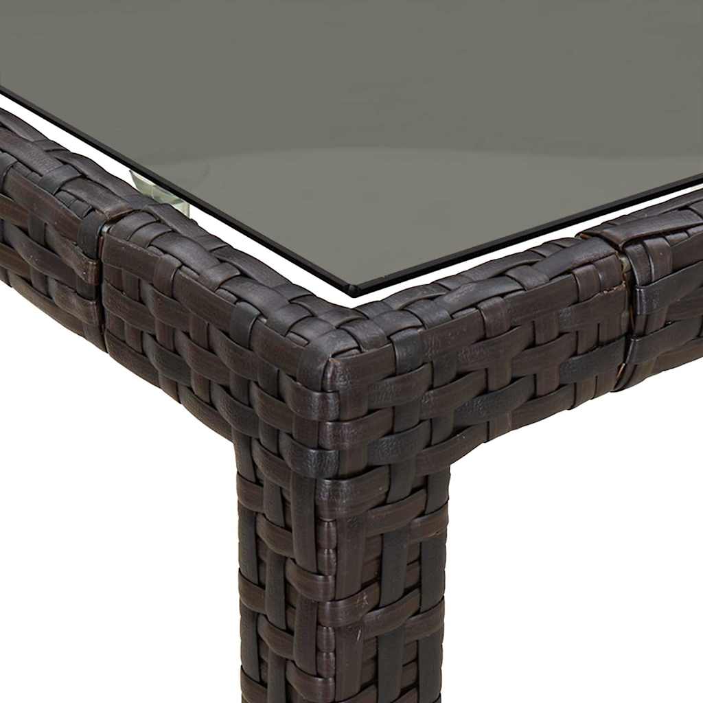 Stol za vrt Smeđa 250 x 100 x 75 cm poliratan