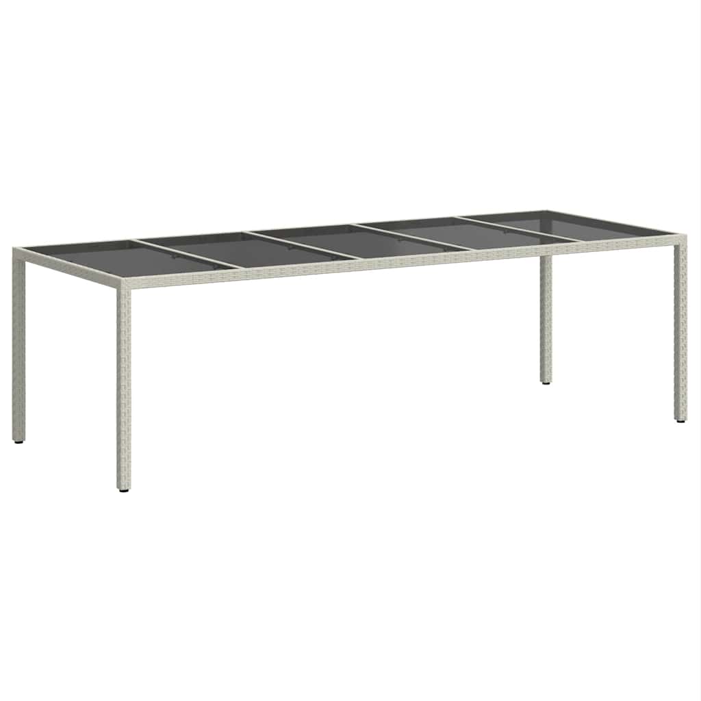 Vrtni stol bijeli 250x100x75 cm od poliratana i kaljenog stakla
