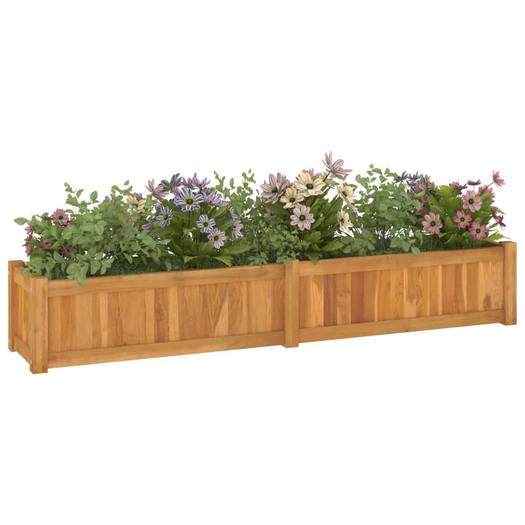 Povišena gredica 150 x 30 x 25 cm od masivne tikovine