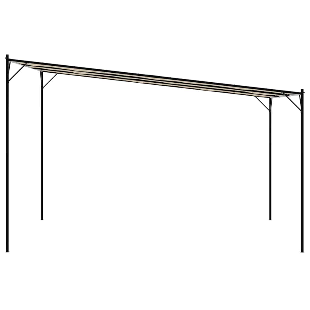 Sjenica bež 4 x 4 m 180 g/m² od tkanine i čelika