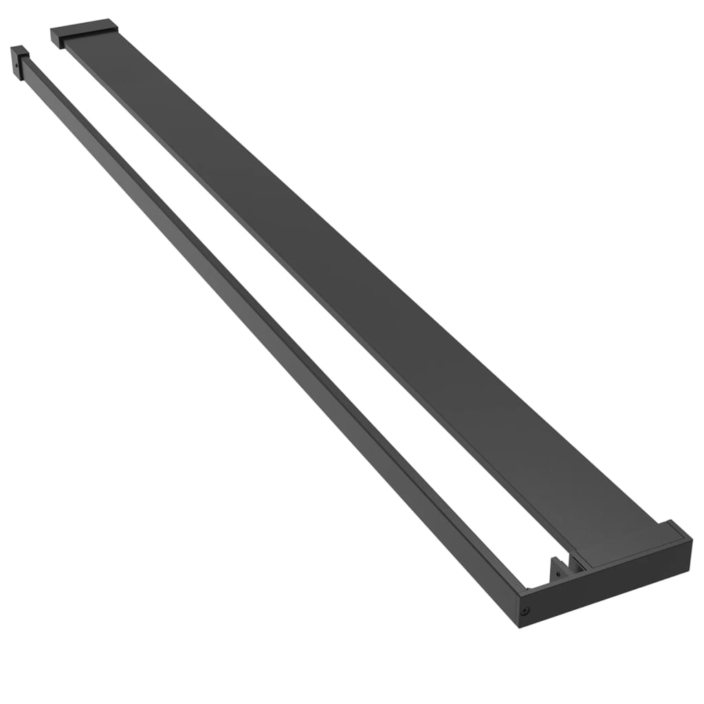 Polica za zid tuš-kabine crna 115 cm aluminijska