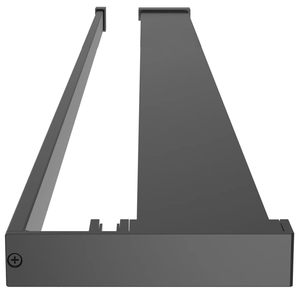 Polica za zid tuš-kabine crna 118 cm aluminijska