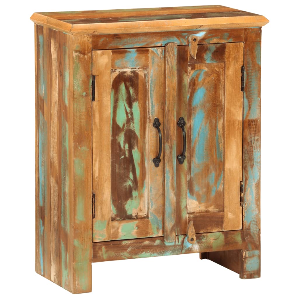 Komoda s 2 vratima 55 x 30 x 70 cm od masivnog obnovljenog drva
