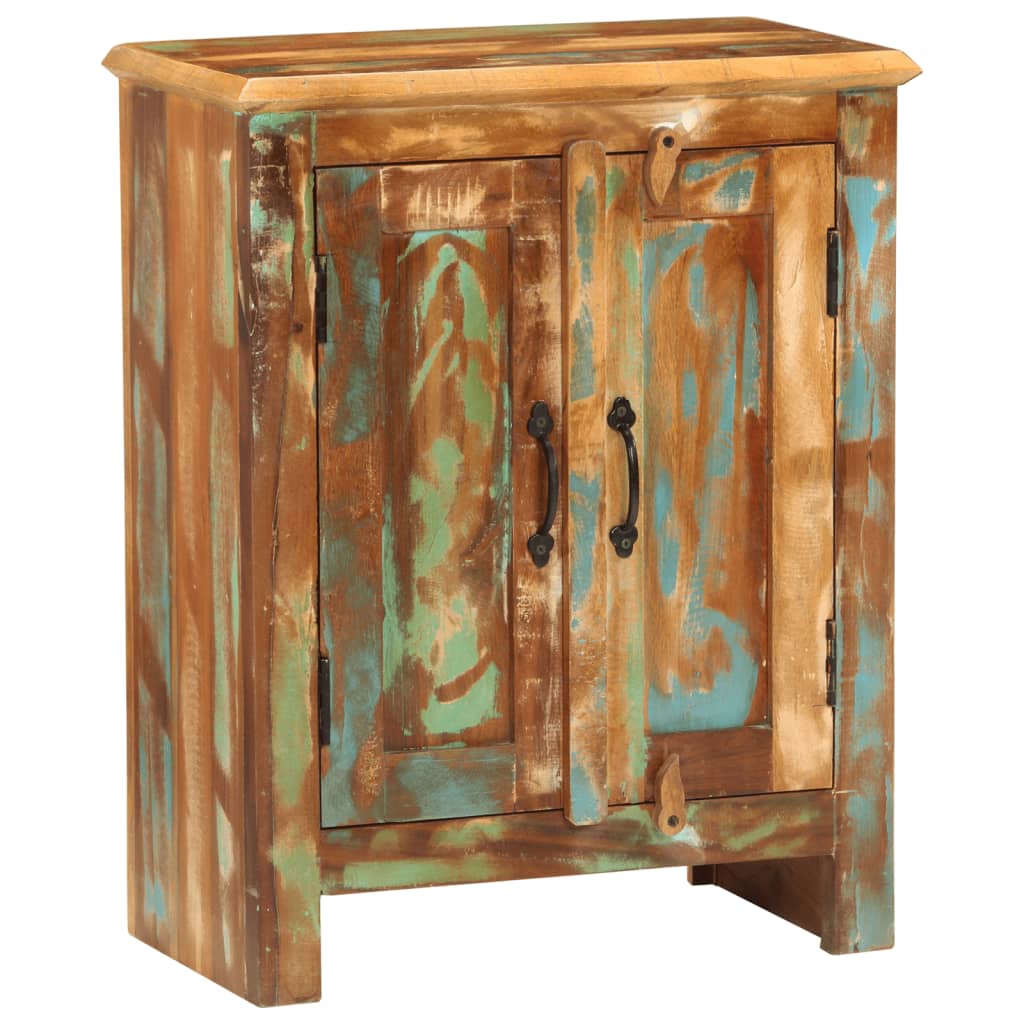 Komoda s 2 vratima 55 x 30 x 70 cm od masivnog obnovljenog drva