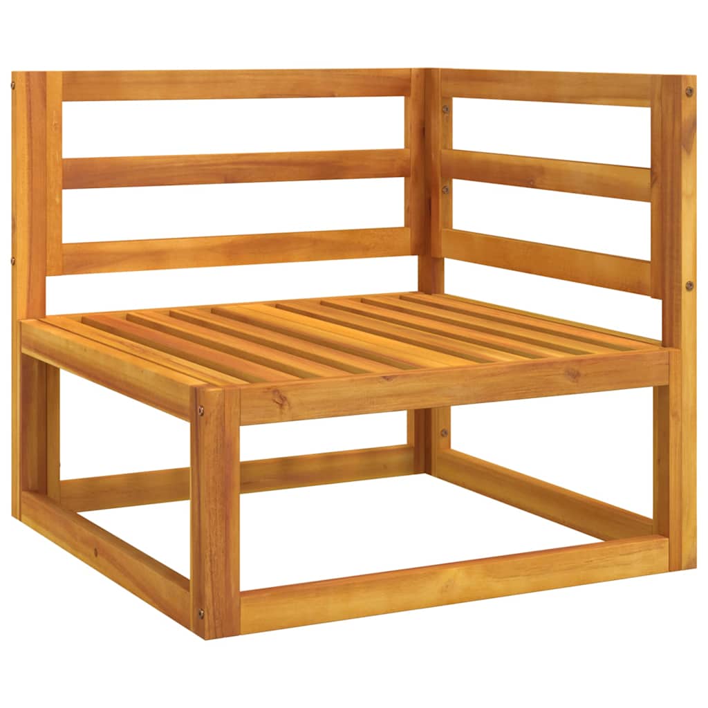 Modularna kutna sofa sa svjetlosivim jastucima od drva bagrema