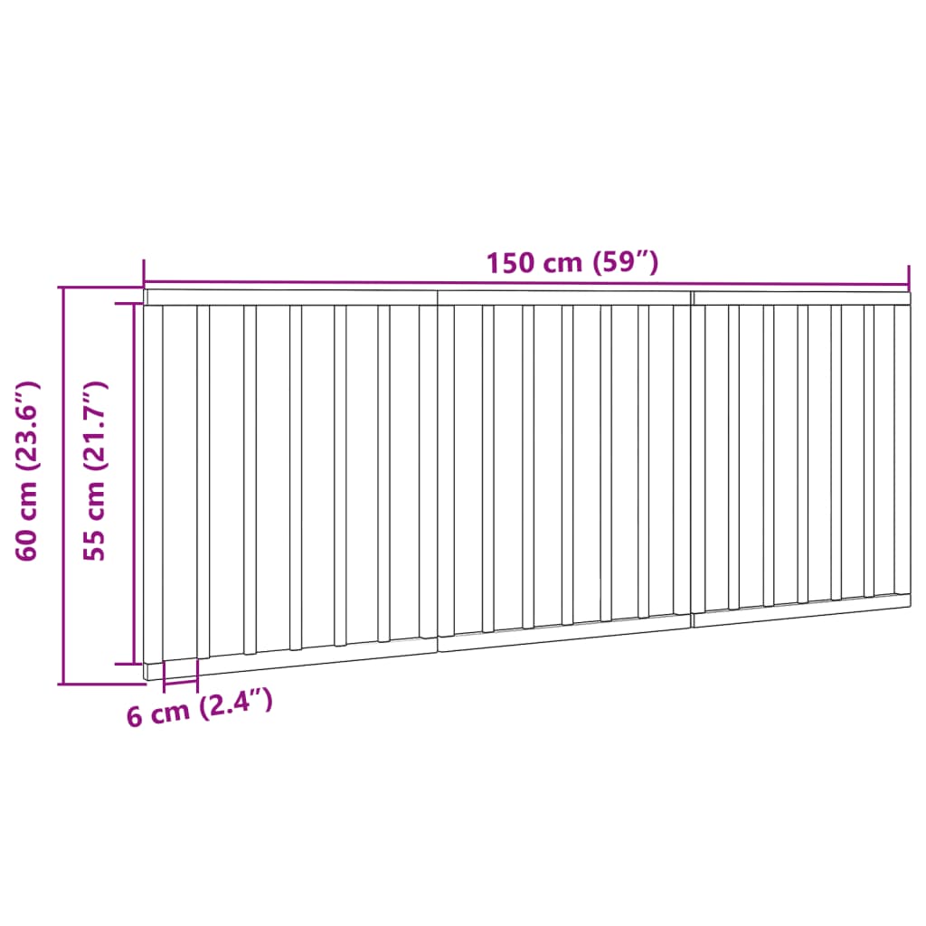 Vrata za pse Sklopiva 3 Panela 150 cm Drvo Topole