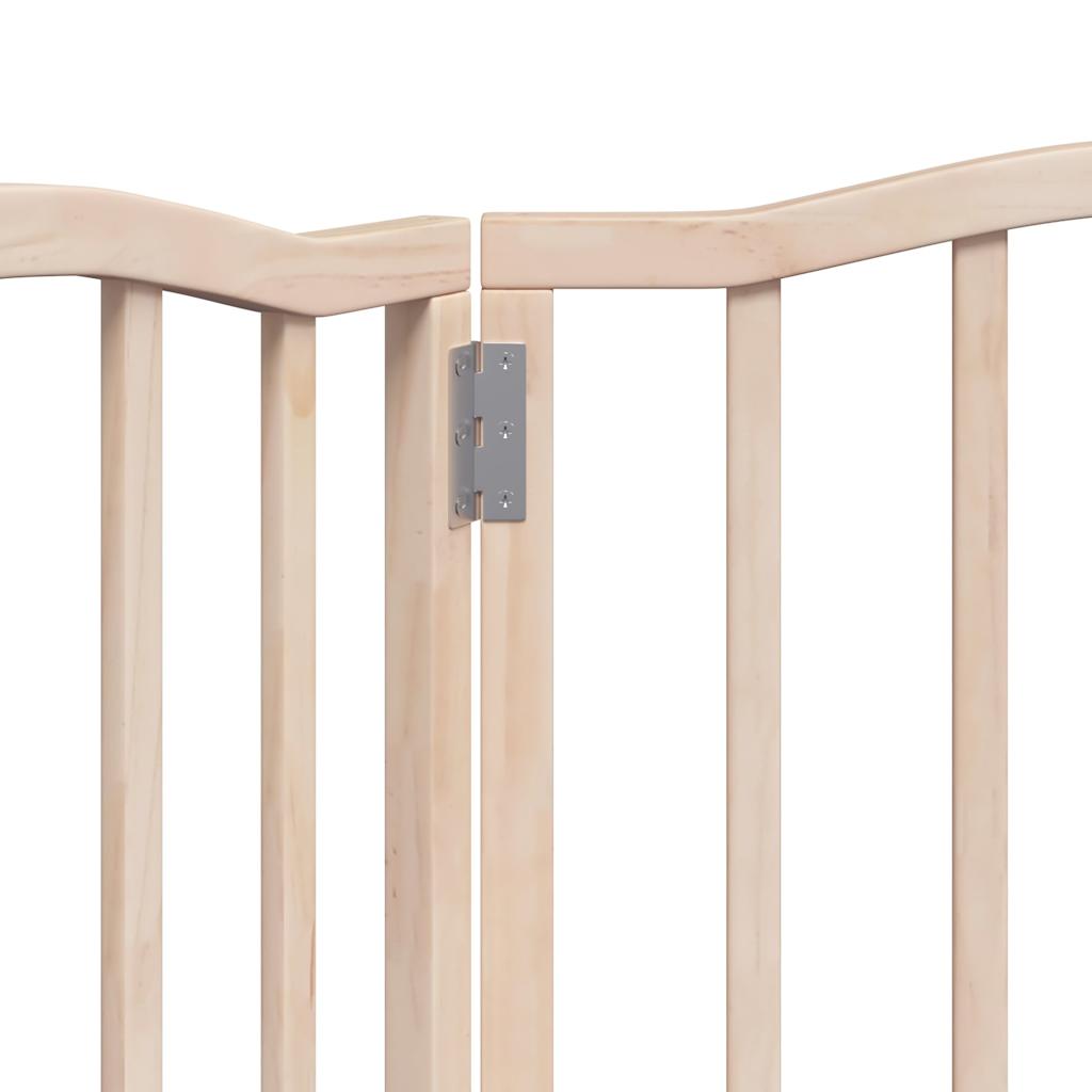 Vrata za pse s 3 panela sklopiva 150 cm od drva topole