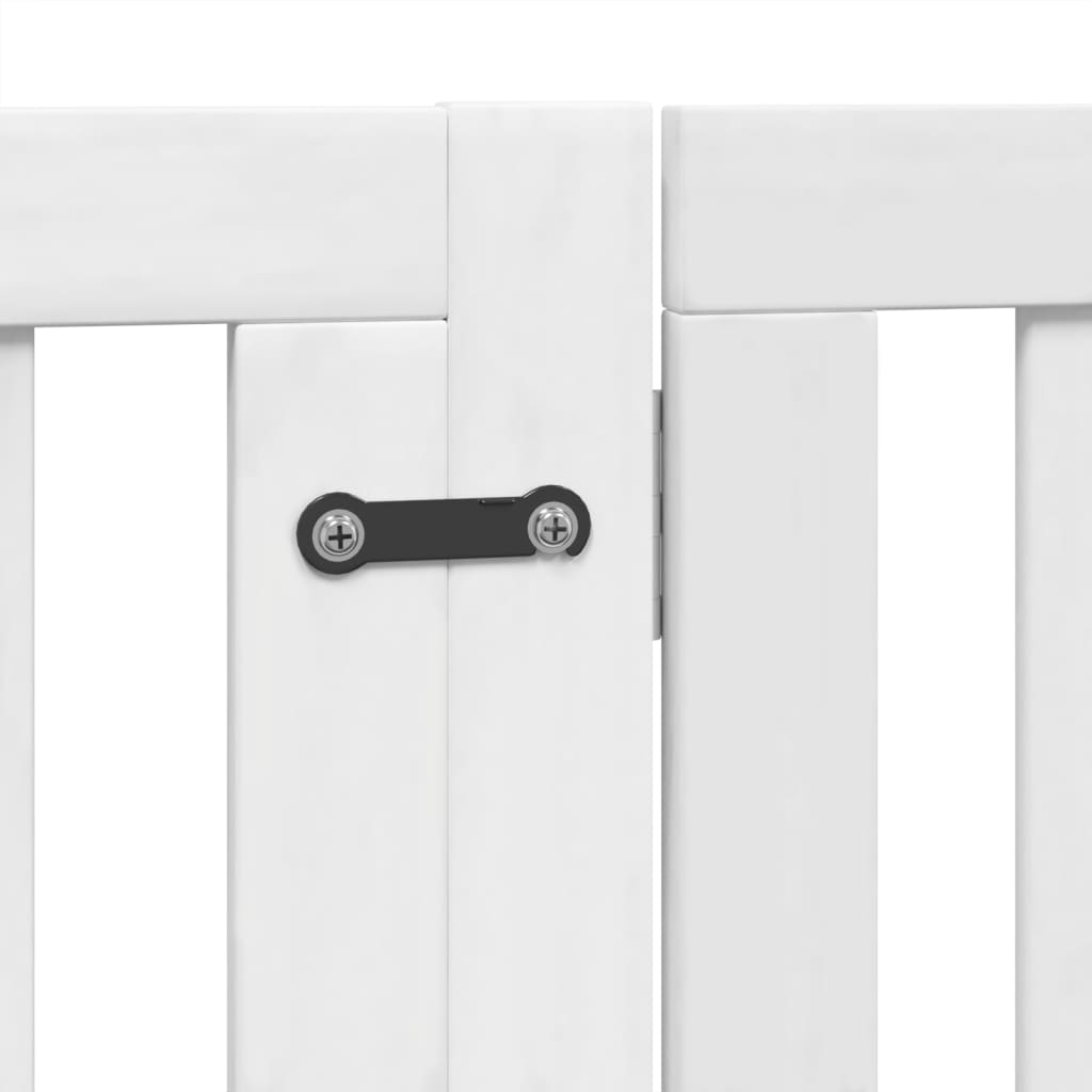 Vrata za pse s vratašcima 4 panela sklopiva 320 cm drvo topole