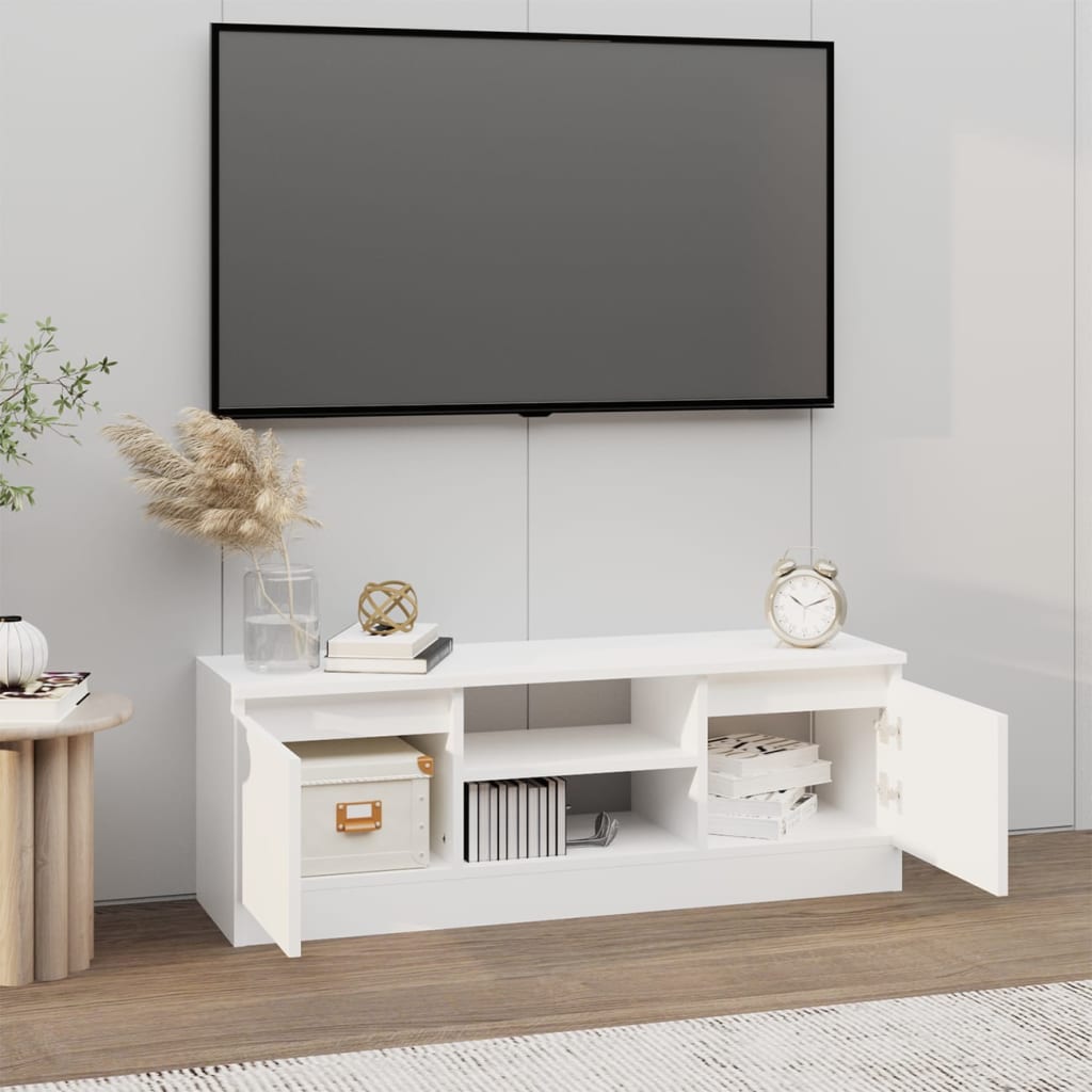 TV ormarić s vratima bijeli 102 x 30 x 36 cm
