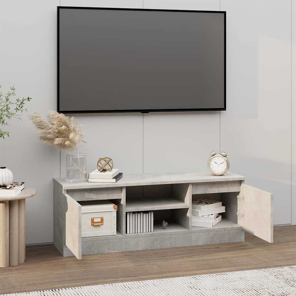 TV ormarić s vratima siva boja betona 102 x 30 x 36 cm