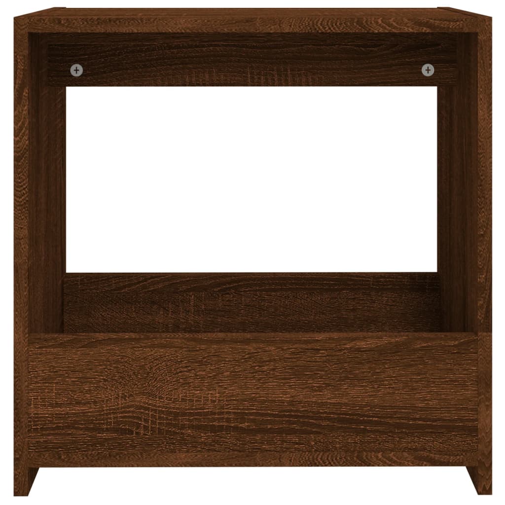 Bočni stolić smeđa boja hrasta 50x26x50 cm konstruirano drvo