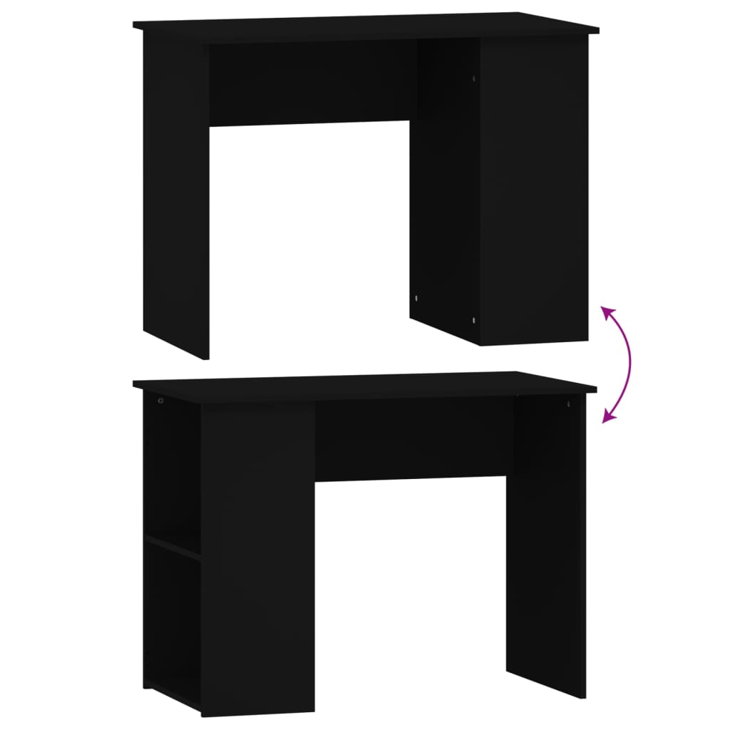 Radni stol crni 100 x 55 x 75 cm od konstruiranog drva