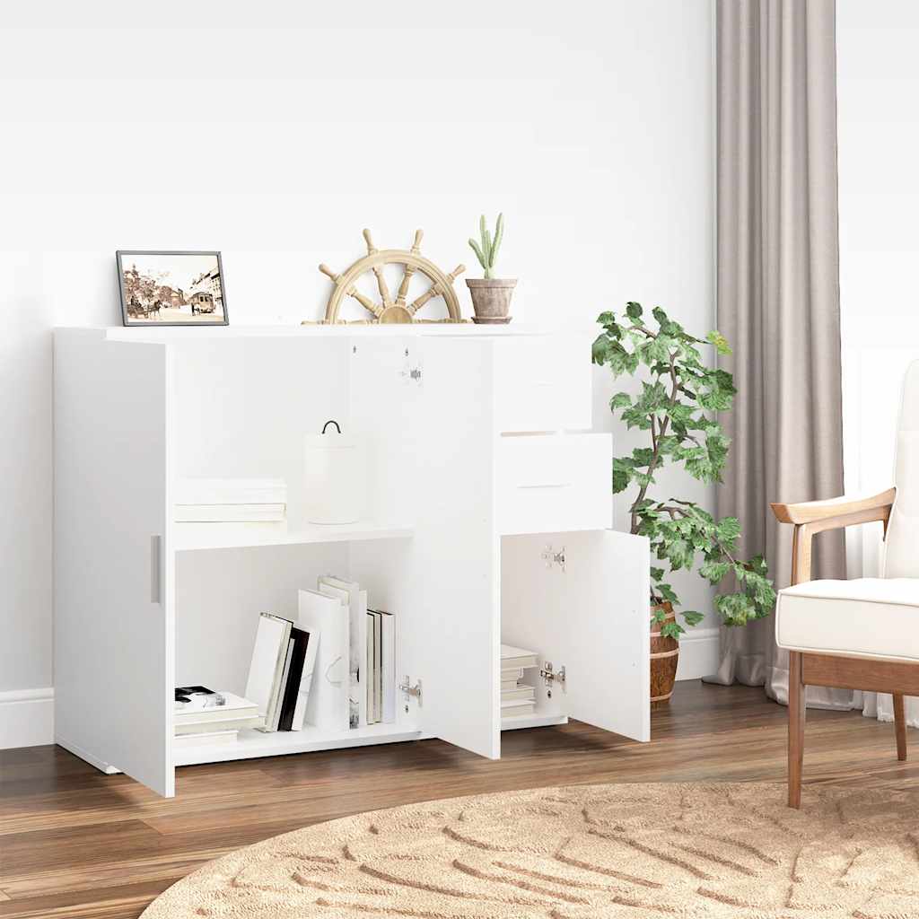 Komoda bijela 91 x 29,5 x 75 cm od konstruiranog drva