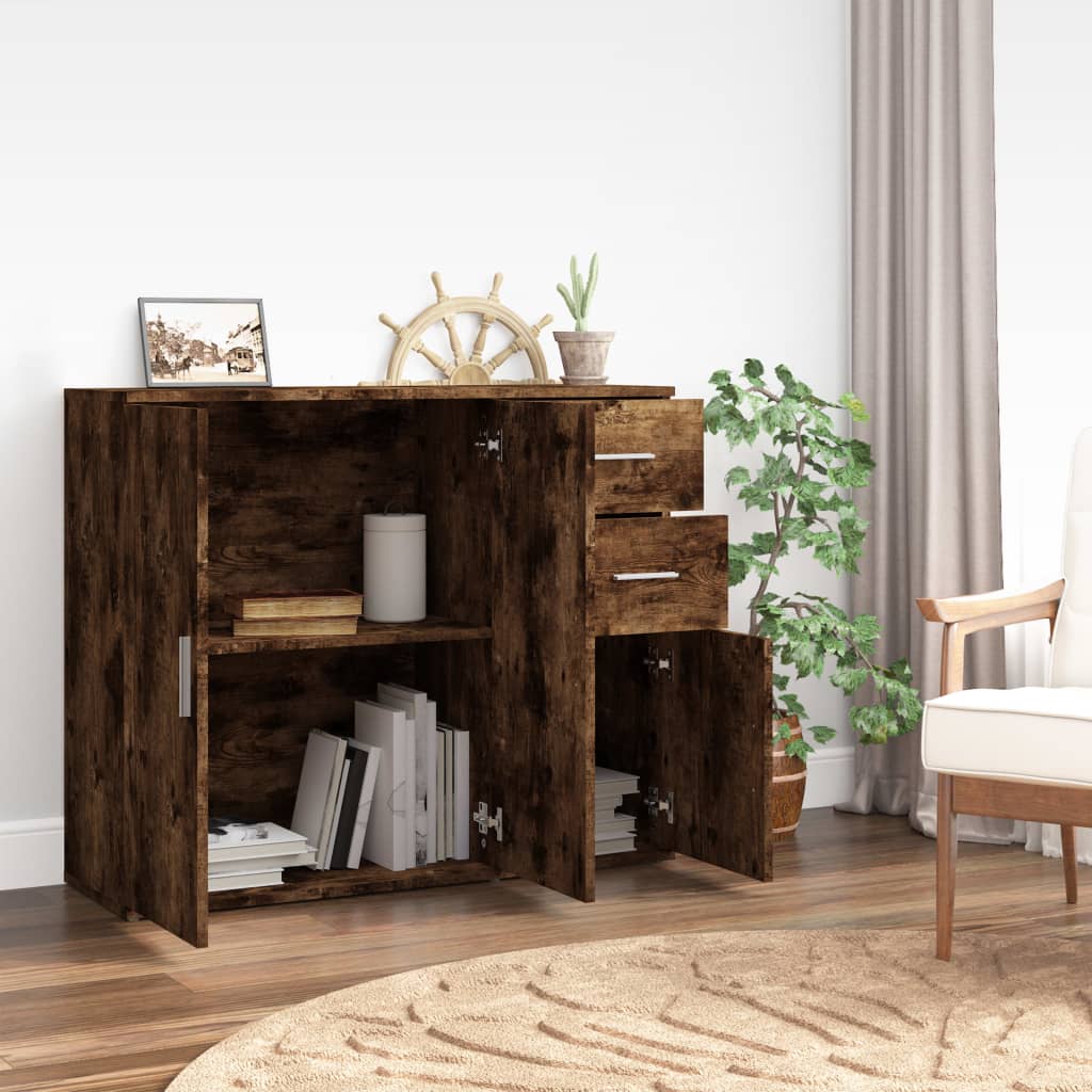 Komoda boja dimljenog hrasta 91x29,5x75cm od konstruiranog drva