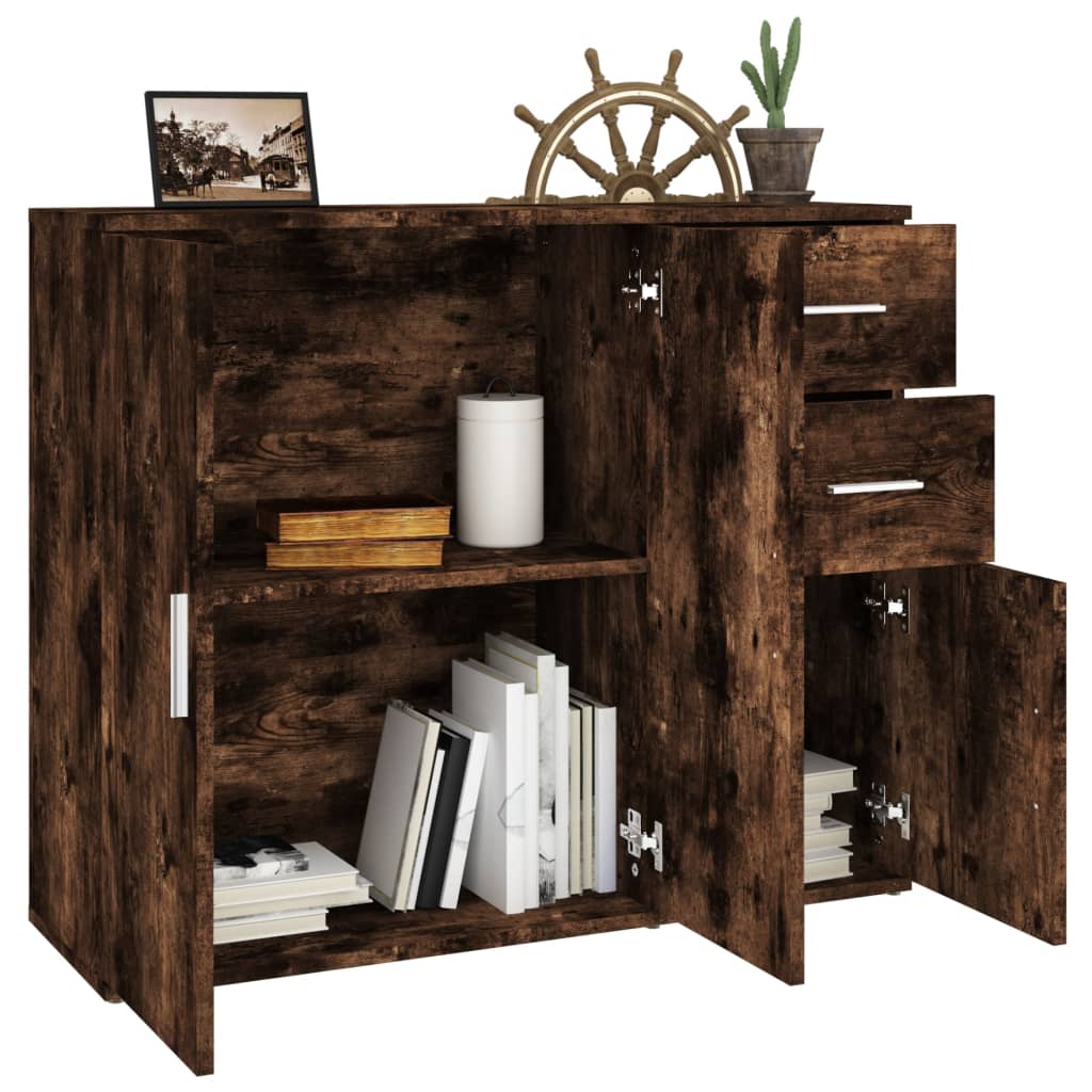 Komoda boja dimljenog hrasta 91x29,5x75cm od konstruiranog drva