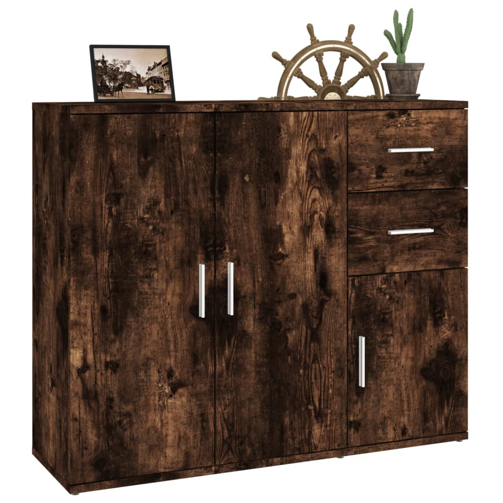 Komoda boja dimljenog hrasta 91x29,5x75cm od konstruiranog drva