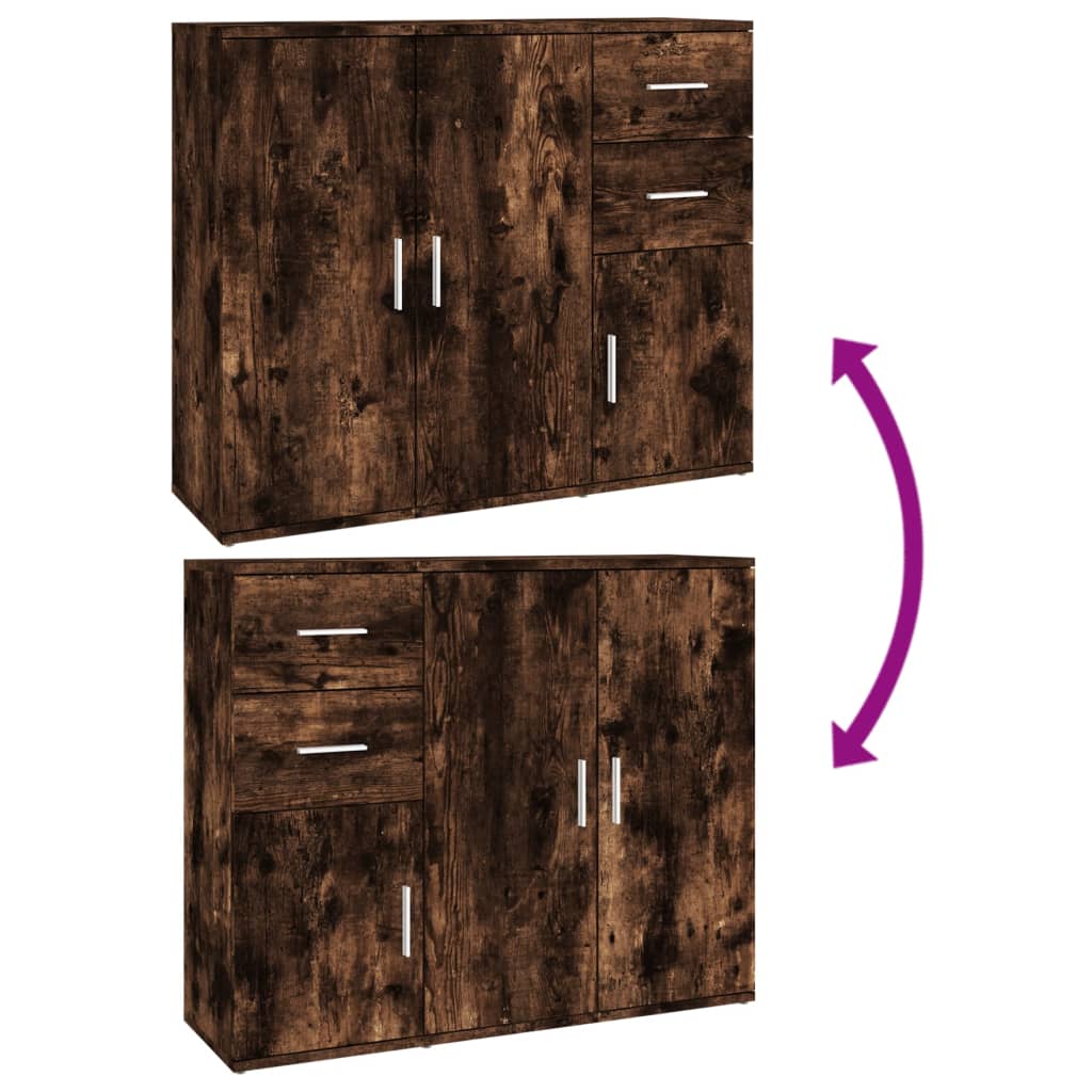 Komoda boja dimljenog hrasta 91x29,5x75cm od konstruiranog drva